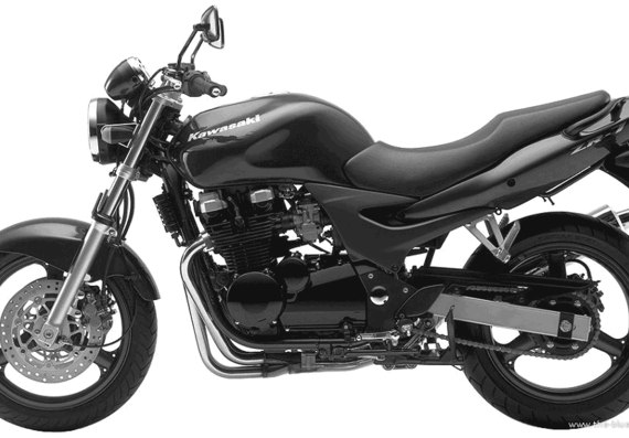Мотоцикл Kawasaki ZR7 (2001) - чертежи, габариты, рисунки