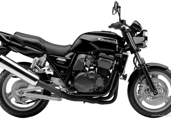 Kawasaki ZRX1200 motorcycle (2001) - drawings, dimensions, pictures