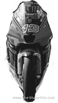Kawasaki ZX-RR MotoGP motorcycle - drawings, dimensions, figures