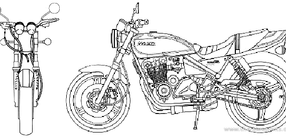 Kawasaki Zephyr motorcycle (2002) - drawings, dimensions, pictures