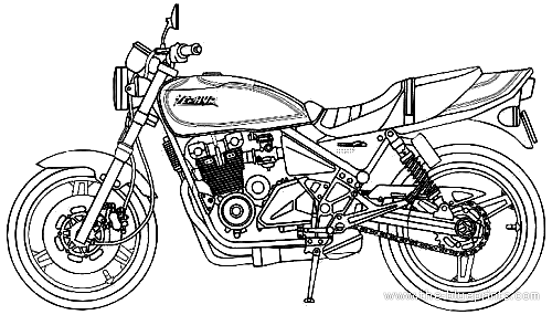 Kawasaki Zephyr X motorcycle (1996) - drawings, dimensions, pictures