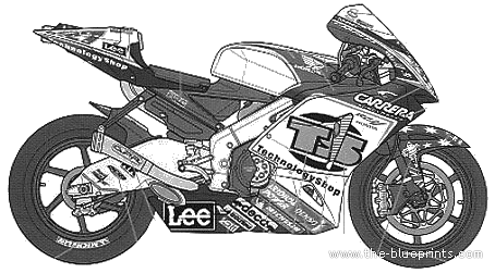 Мотоцикл LCR Honda RC211V (2006) - чертежи, габариты, рисунки