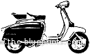 Мотоцикл Lambretta - чертежи, габариты, рисунки