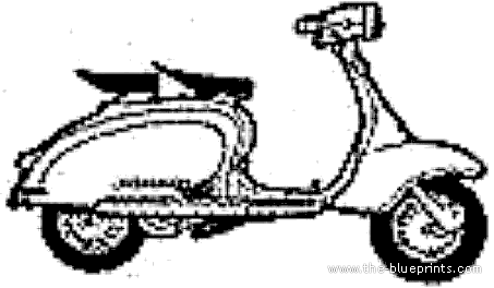 Lambretta 125 motorcycle - drawings, dimensions, figures