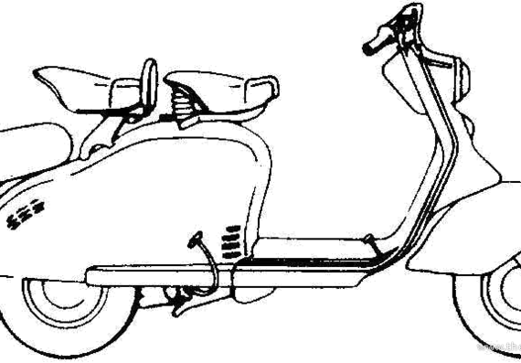 Lambretta 150 LDA S2 motorcycle - drawings, dimensions, figures
