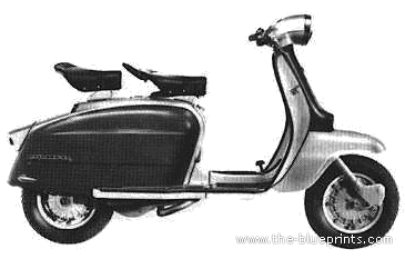Lambretta 150 LI S3 motorcycle - drawings, dimensions, figures