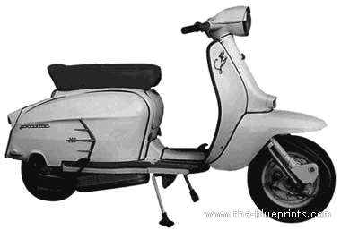 Lambretta 200 SX motorcycle (1967) - drawings, dimensions, pictures