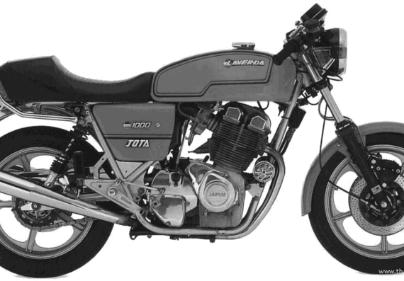 Мотоцикл Laverda 1000 Jota (1982) - чертежи, габариты, рисунки
