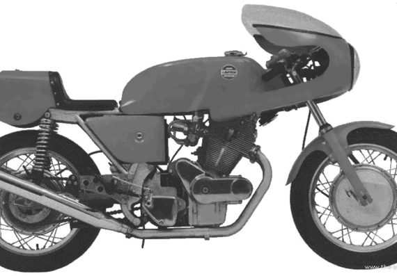 Мотоцикл Laverda 750 SFC (1973) - чертежи, габариты, рисунки