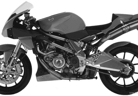 Мотоцикл Laverda SFC1000 (2003) - чертежи, габариты, рисунки