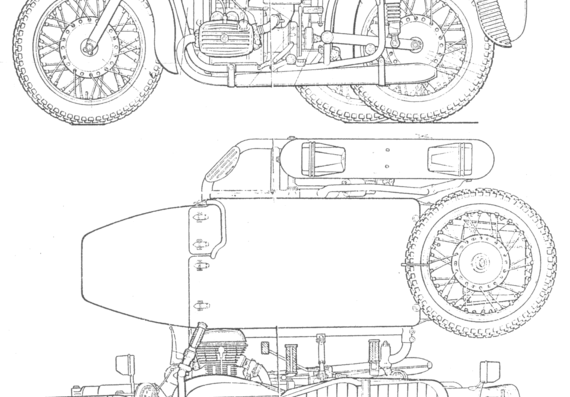 Motorcycle MT-10 - drawings, dimensions, figures