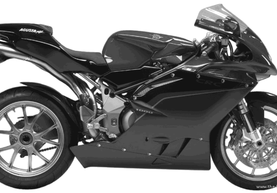Motorcycle MV Agusta F4 1000 Tamburini (2004) - drawings, dimensions, pictures