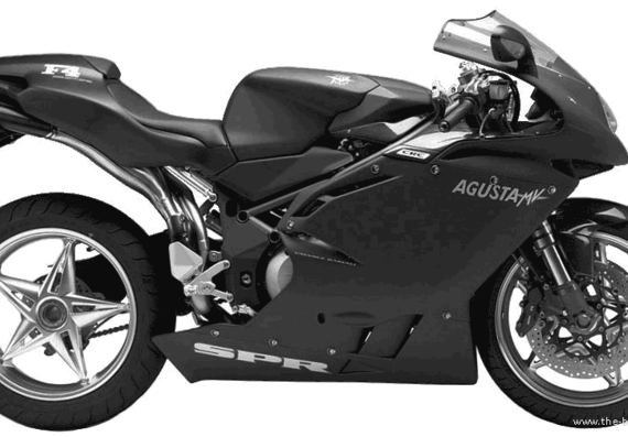 Мотоцикл MV Agusta F4 SPR (2002) - чертежи, габариты, рисунки