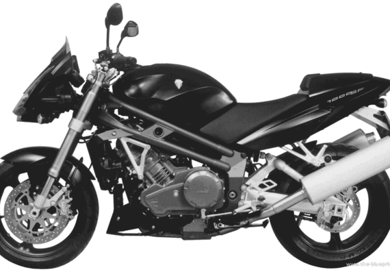Мотоцикл MZ 1000SF (2005) - чертежи, габариты, рисунки