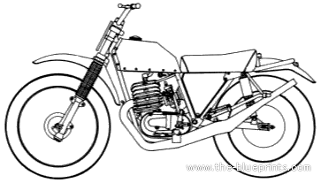 Мотоцикл Maico 400 Cross - чертежи, габариты, рисунки