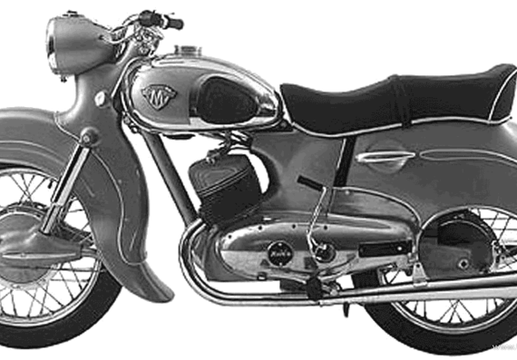 Мотоцикл Maico Tyfun (1957) - чертежи, габариты, рисунки