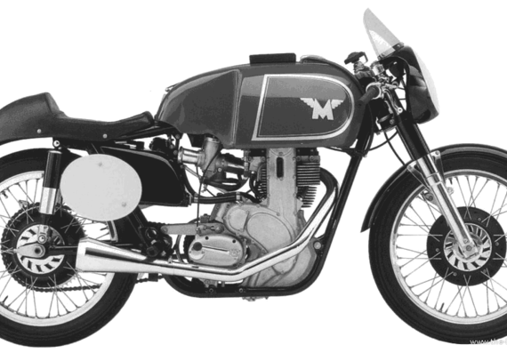Мотоцикл Matchless G50 (1962) - чертежи, габариты, рисунки