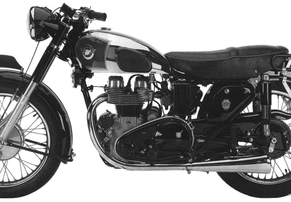 Мотоцикл Matchless G9 (1953) - чертежи, габариты, рисунки