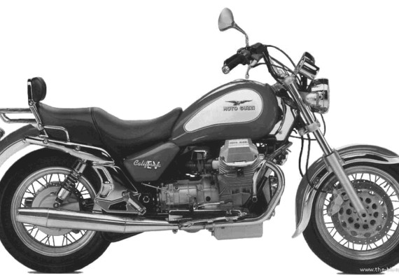 Мотоцикл MotoGuzzi California EV (1997) - чертежи, габариты, рисунки