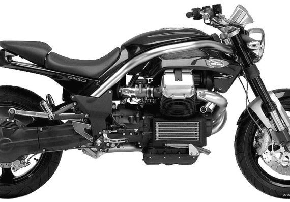 Мотоцикл MotoGuzzi Griso (2004) - чертежи, габариты, рисунки