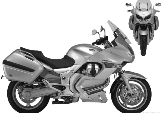 Мотоцикл MotoGuzzi Norge 1200 R (2006) - чертежи, габариты, рисунки