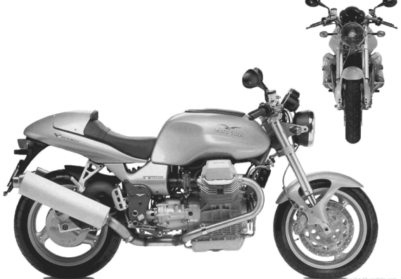 Мотоцикл MotoGuzzi V11 Sport (1999) - чертежи, габариты, рисунки