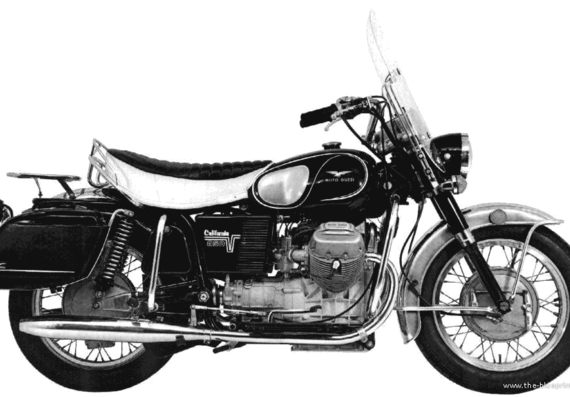 Motorcycle MotoGuzzi V850 California (1972) - drawings, dimensions, pictures