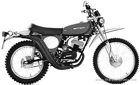 Мотоцикл Moto Guzzi 125 Trial - чертежи, габариты, рисунки
