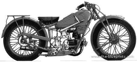 Moto Guzzi 500S motorcycle - drawings, dimensions, figures