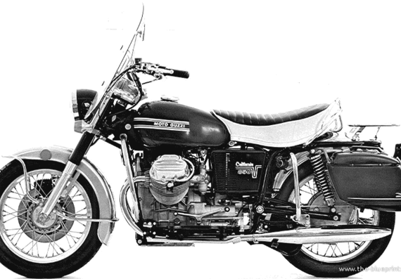 Мотоцикл Moto Guzzi 850V California - чертежи, габариты, рисунки