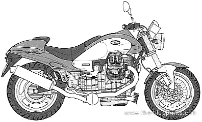 Мотоцикл Moto Guzzi V10 Centauro (1995) - чертежи, габариты, рисунки