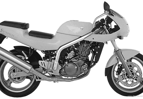 Motorcycle MuZ Skorpion Sport (1996) - drawings, dimensions, pictures
