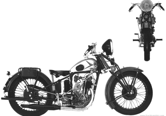 Motorcycle OD Ostner Dresden (1931) - drawings, dimensions, pictures