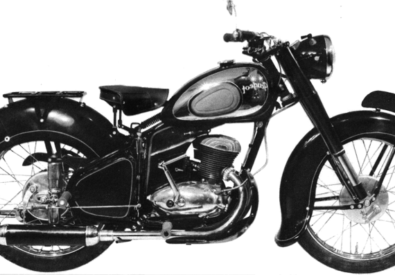 Мотоцикл Peugeot 176TC4 (1954) - чертежи, габариты, рисунки