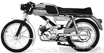 Мотоцикл Peugeot SPR - чертежи, габариты, рисунки