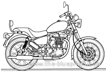 Royal Enfield Thunderbird Twinspark motorcycle (2010) - drawings, dimensions, pictures