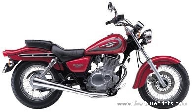 Мотоцикл Suzuki 250 MAR - чертежи, габариты, рисунки