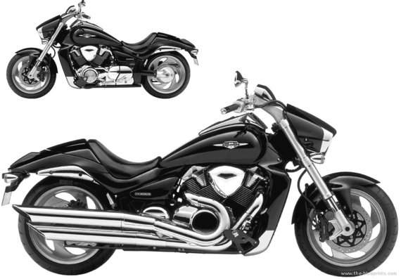 Suzuki Boulevard M109R motorcycle (2006) - drawings, dimensions, pictures
