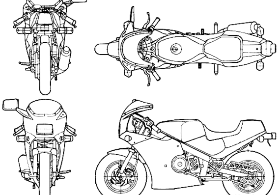 Мотоцикл Suzuki CAG-05 - чертежи, габариты, рисунки
