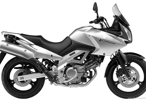 Мотоцикл Suzuki DL650 V Strom (2004) - чертежи, габариты, рисунки