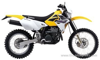 Suzuki DRZ 400 E motorcycle - drawings, dimensions, figures