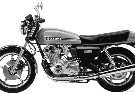 Suzuki GS1000 motorcycle (1978) - drawings, dimensions, pictures