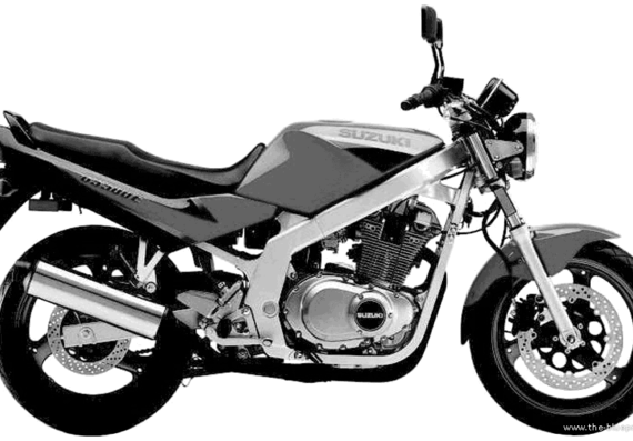 Мотоцикл Suzuki GS500E (1994) - чертежи, габариты, рисунки