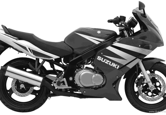 Motorcycle Suzuki GS500F (2004) - drawings, dimensions, figures