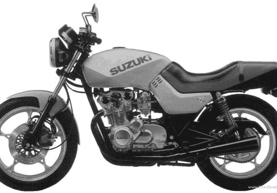 Мотоцикл Suzuki GS550 Katana (1982) - чертежи, габариты, рисунки