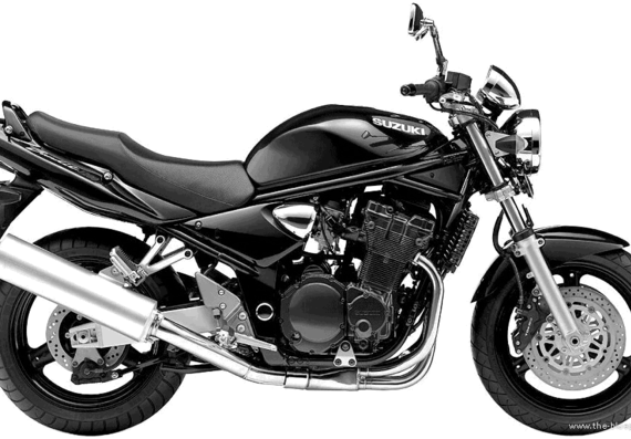 Мотоцикл Suzuki GSF1200 Bandit (2002) - чертежи, габариты, рисунки