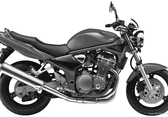 Мотоцикл Suzuki GSF600 Bandit (2000) - чертежи, габариты, рисунки