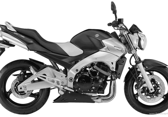 Мотоцикл Suzuki GSR 600 (2006) - чертежи, габариты, рисунки