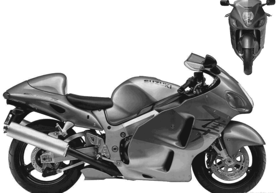 Suzuki GSX1300R Hayabusa motorcycle (1999) - drawings, dimensions, pictures
