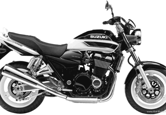 Suzuki GSX1400 motorcycle (2002) - drawings, dimensions, figures